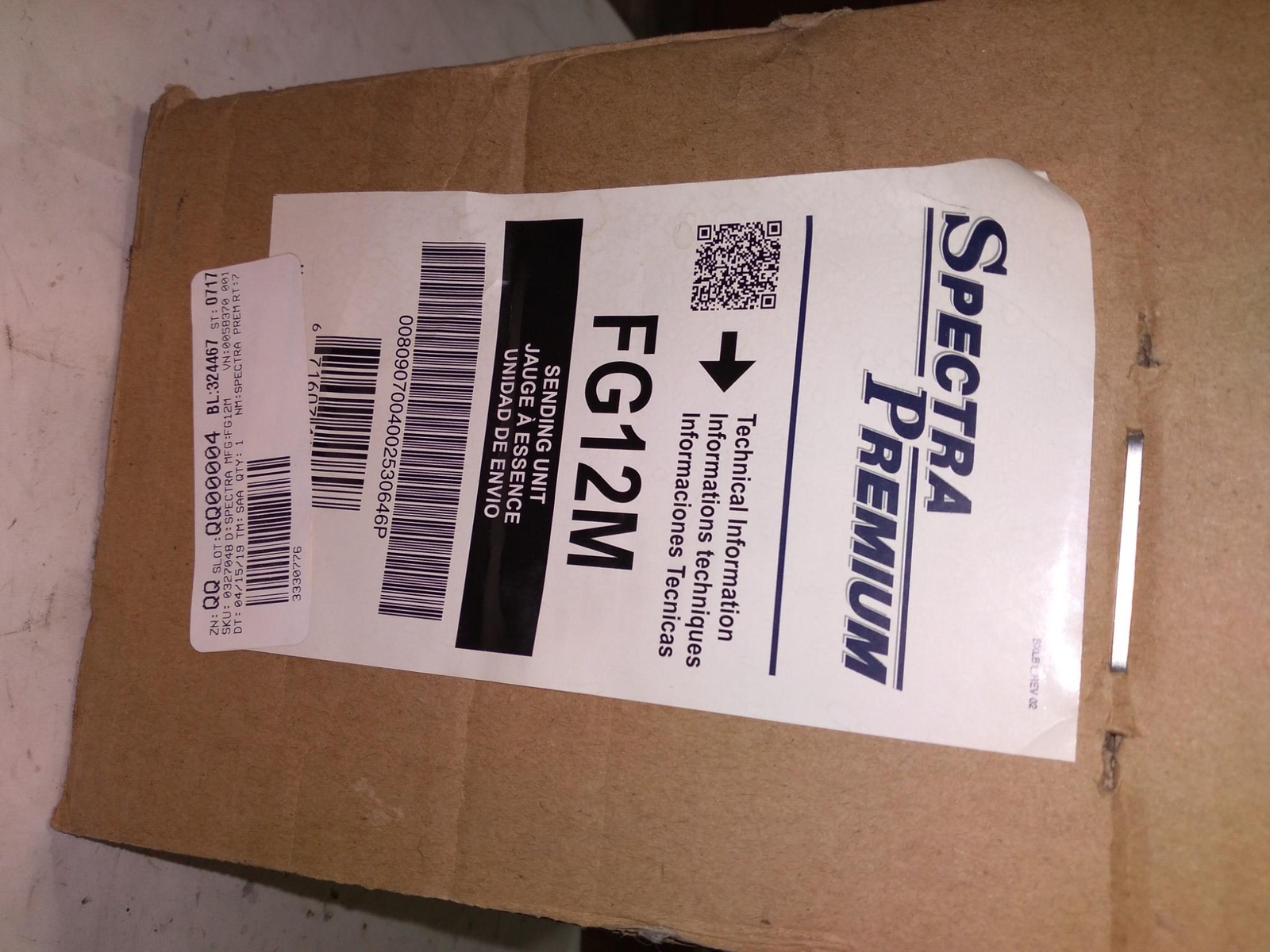 SPECTRA PREMIUM FG12M