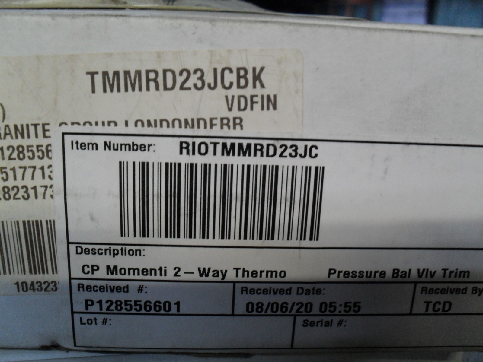Riobel TMMRD23JCBK Momenti 2 way PBV Pressure balance Trim Black