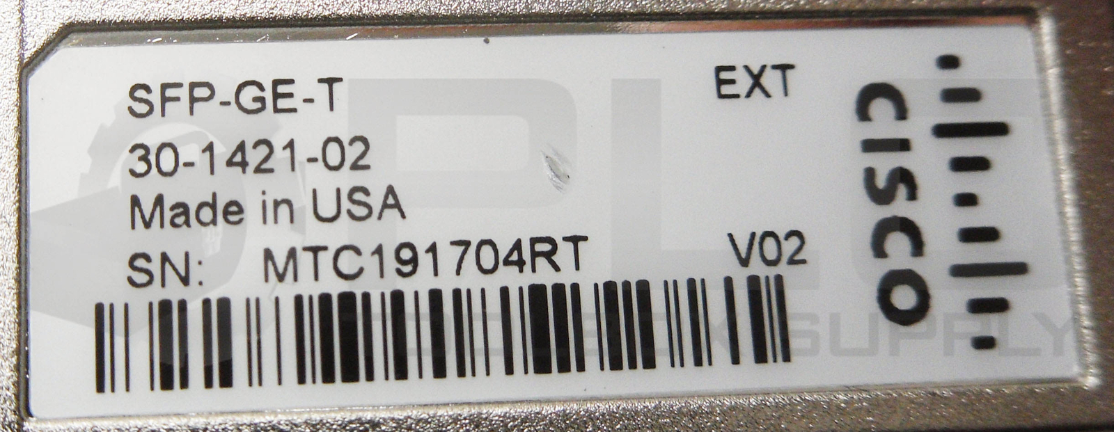 LOT OF 2 NEW CISCO SFP-GE-T TRANSCEIVER MODULE 30-1421-02