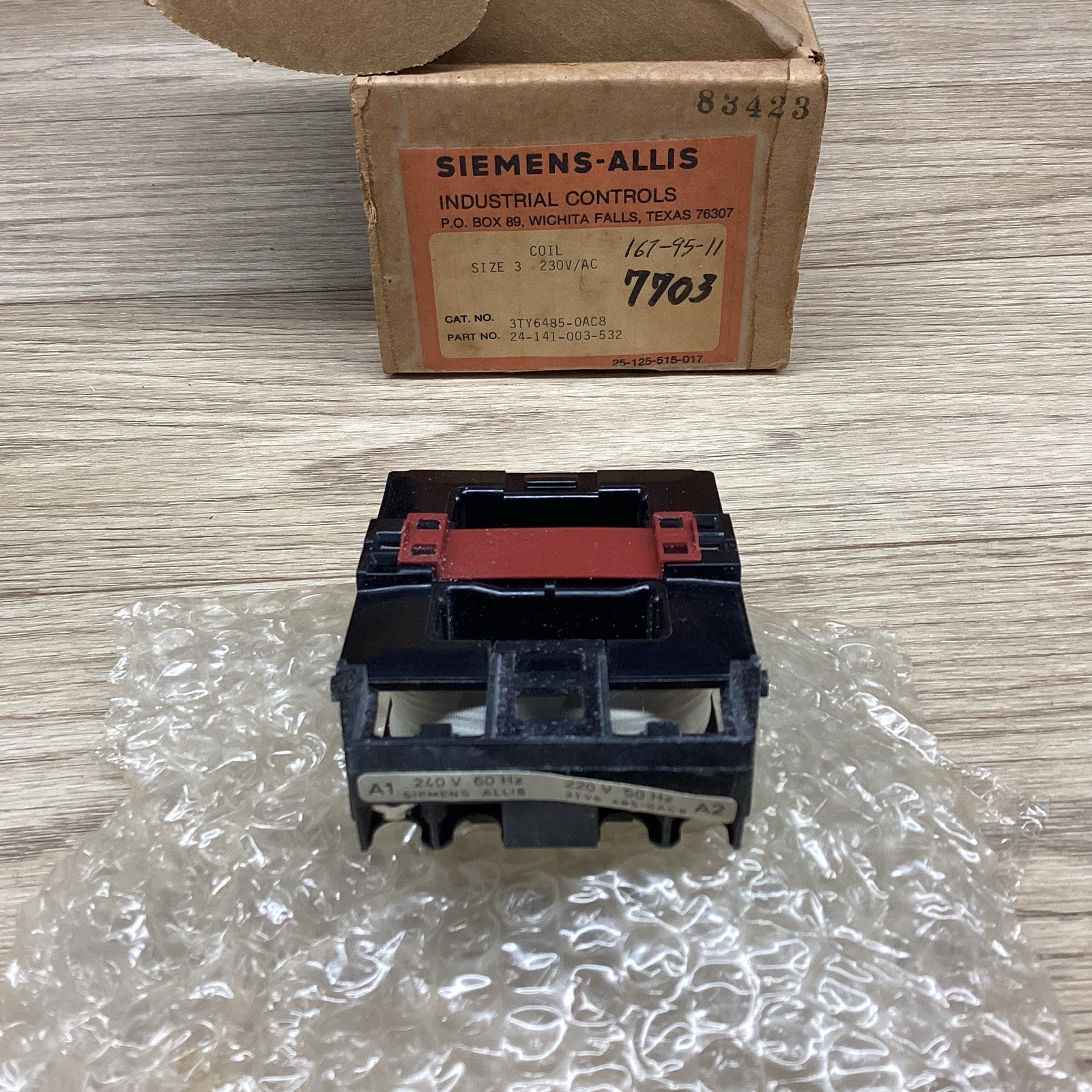 NOS SIEMENS ALLIS 3TY6 485-0AC8 240V 60HZ 220V 50HZ #817PT145*CO