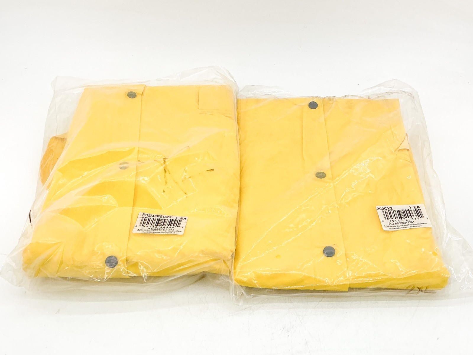 New Lot of 2 MCR Safety 200CX2 Classic Yellow PVC Rain Coat 2XL