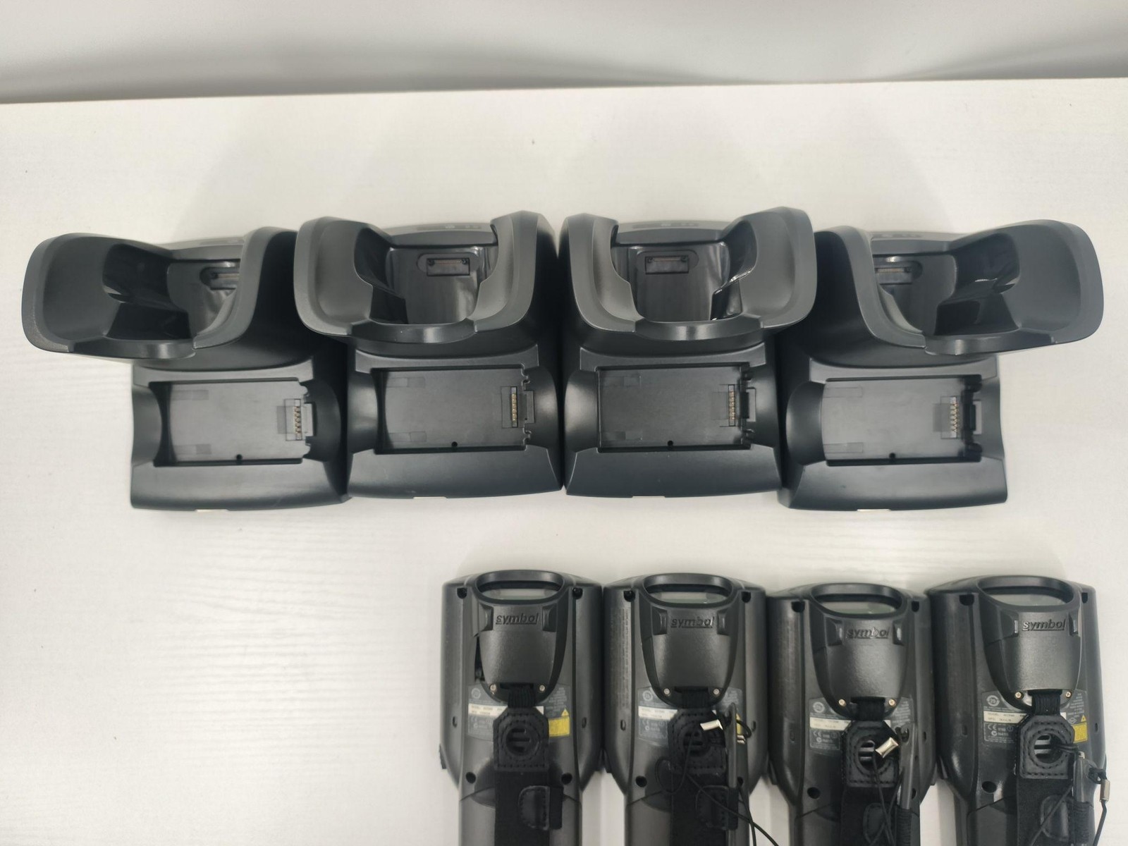 Lot Of 4 Motorola MC3090 Handheld Barcode Scanners W/ Cradles PSU Symbol
