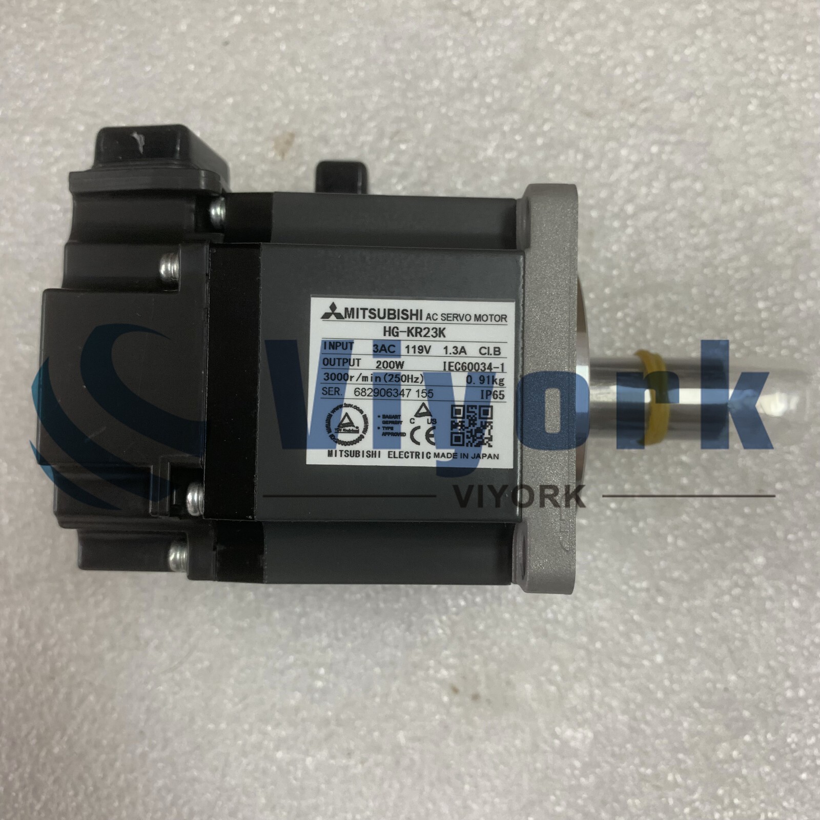 Mitsubishi HG-KR23K AC SERVO MOTOR LOW INERTIA SMALL CAPACITY 200W 3000RPM NEW