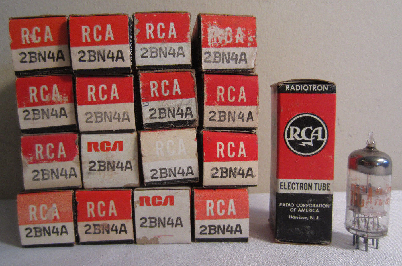 Lot Of 17 RCA 2BN4A Radiotron Electron Electronic Tube In Boxes NOS