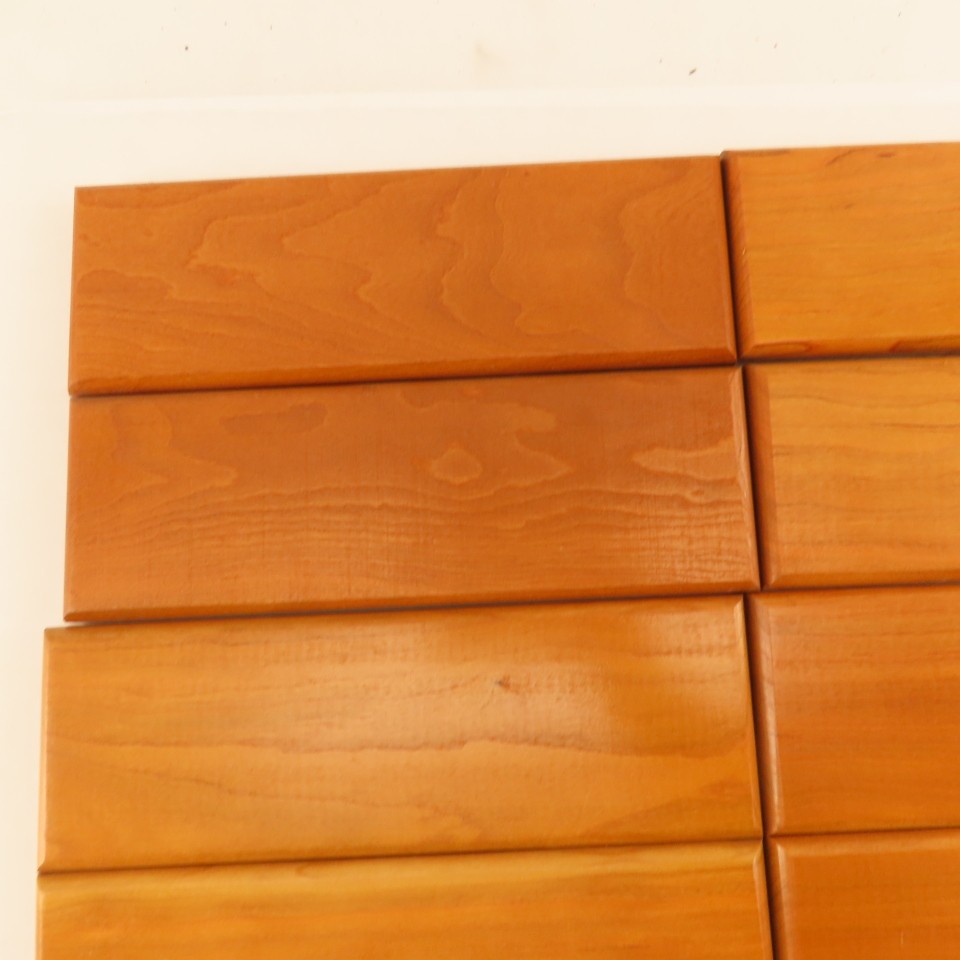 9″ x 3″ x 3/4″ Thick Cherry Wood Plaque Blank Arts Crafts Beveled Edge Lot Of 13