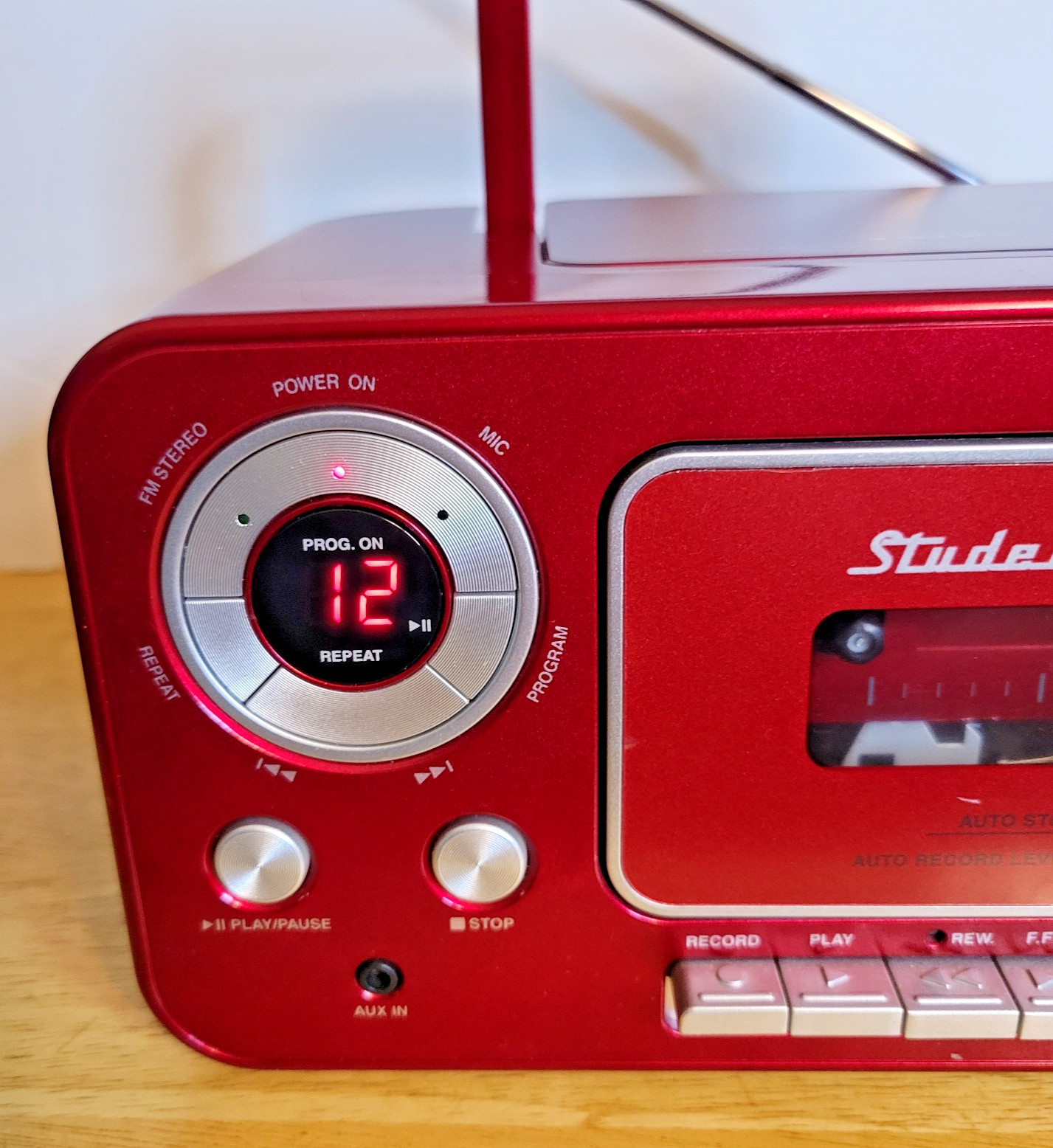 Portable Stereo CD Player with Bluetooth, AM/FM Stereo Radio and Cassette Player