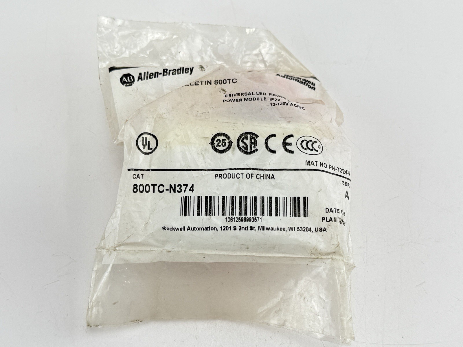 Allen Bradley 800TC-N374 Led Module 800TCN374