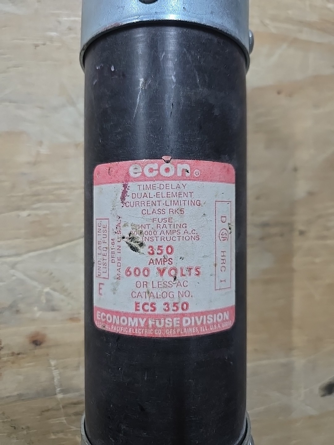 Econ ECS 350 ECS350 350A 600V Fuse