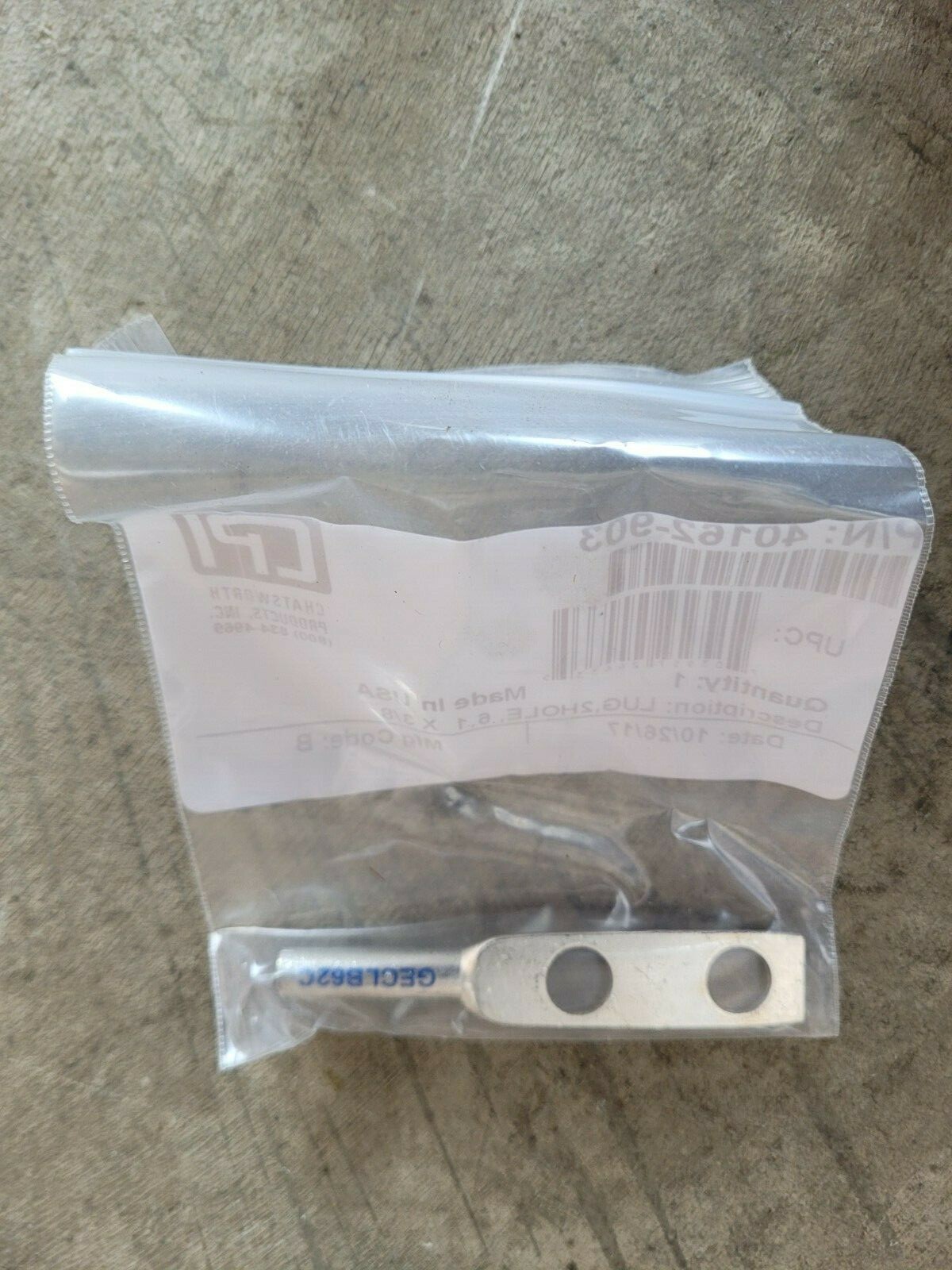 Brand New Pack of 13 Chatsworth 40162-903 2-Hole Ground Lug 6,1, X 3/8”