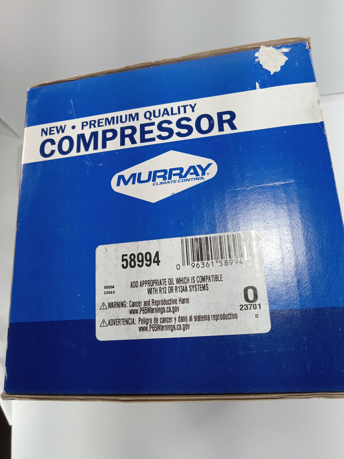 1 NEW MURRAY 58994 A/C COMPRESSOR NIB ***MAKE OFFER***