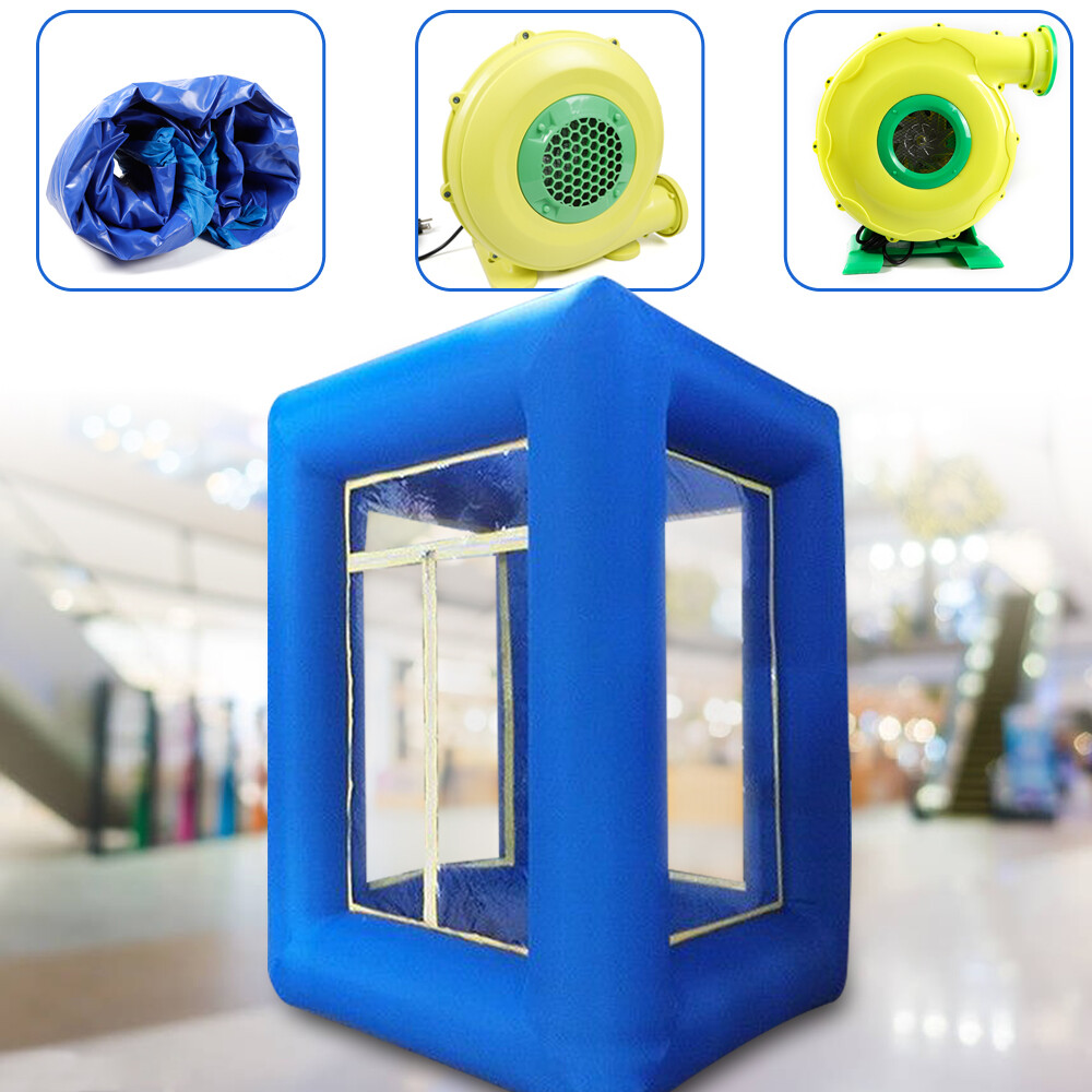 9ft/2.5m Inflatable Cash Cube Machine Money Machine Booth w/Blower for Promotion