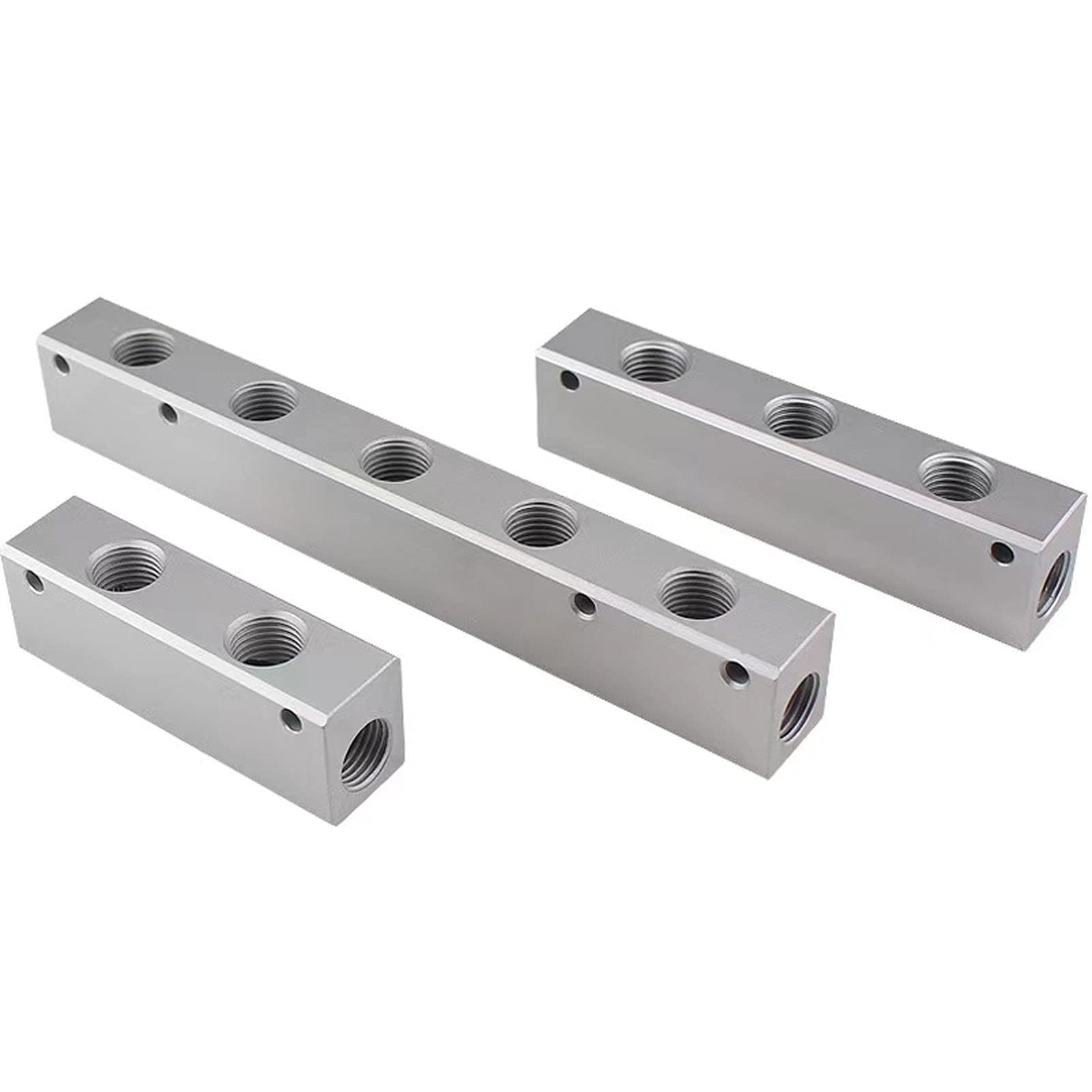 3 Way Pneumatic Manifold Air Distribution Block G1/2 Supply G1/4 Inch Output