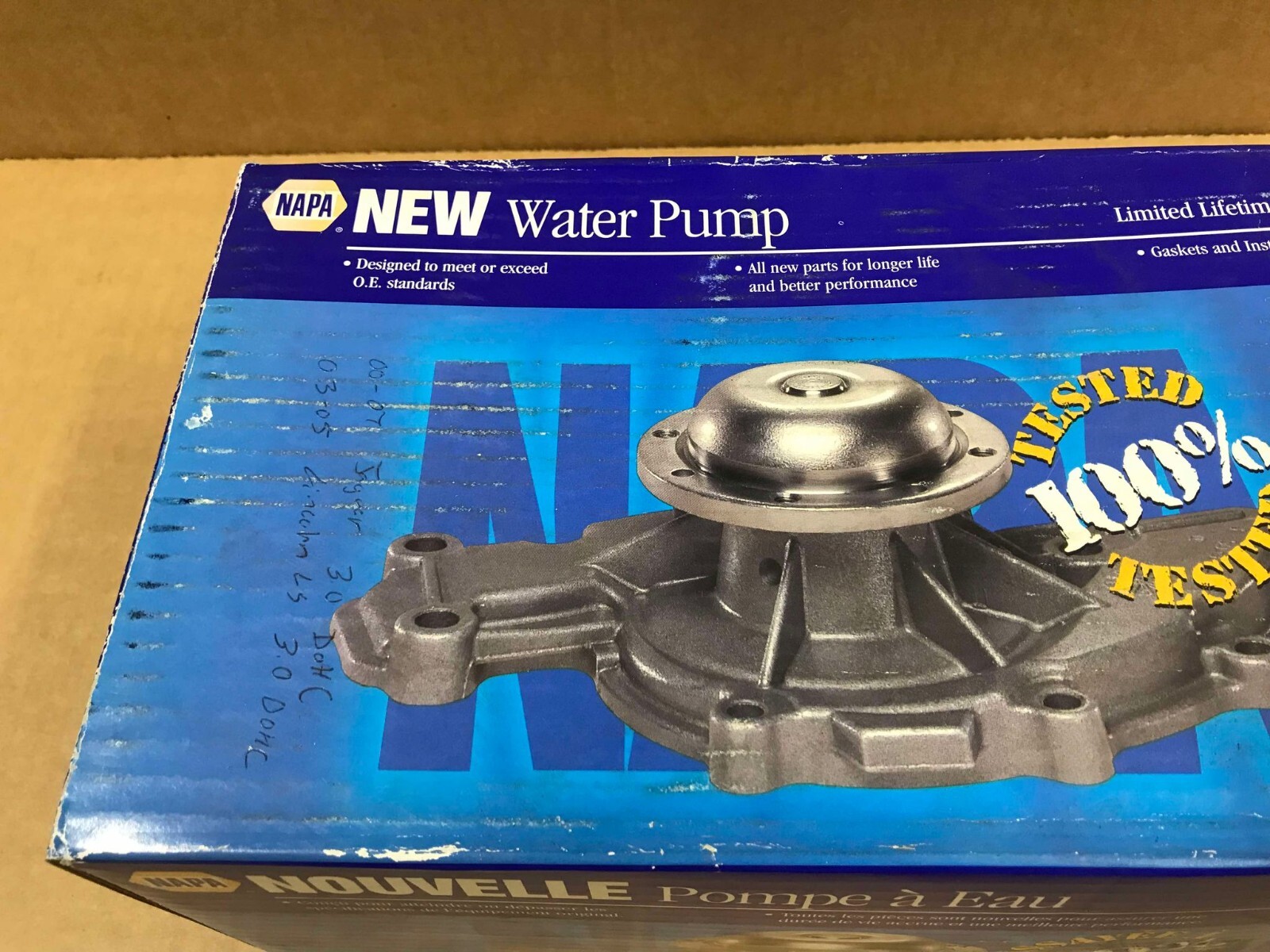 NOS NAPA Water Pump, 55-4129, 2000-2007 Jaguar 3.0, 2003-2005 Lincoln LS