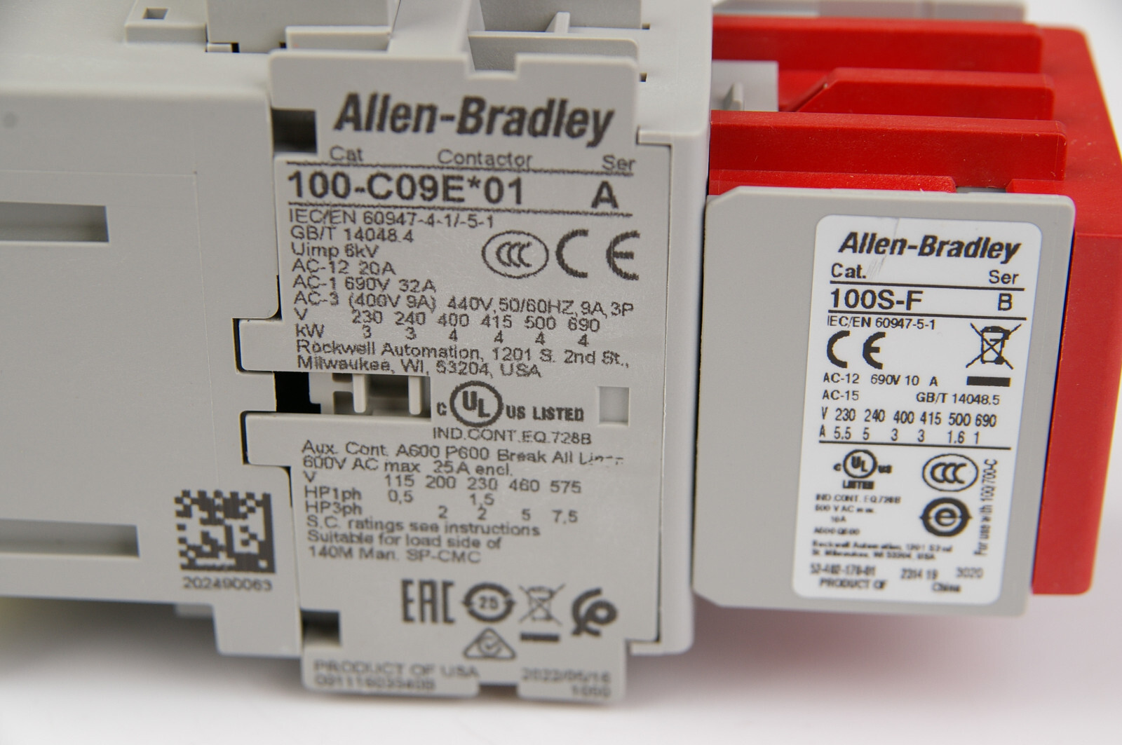 Allen Bradley 100S-C09EJ23C 100-C09E*01 100S-F Contactor