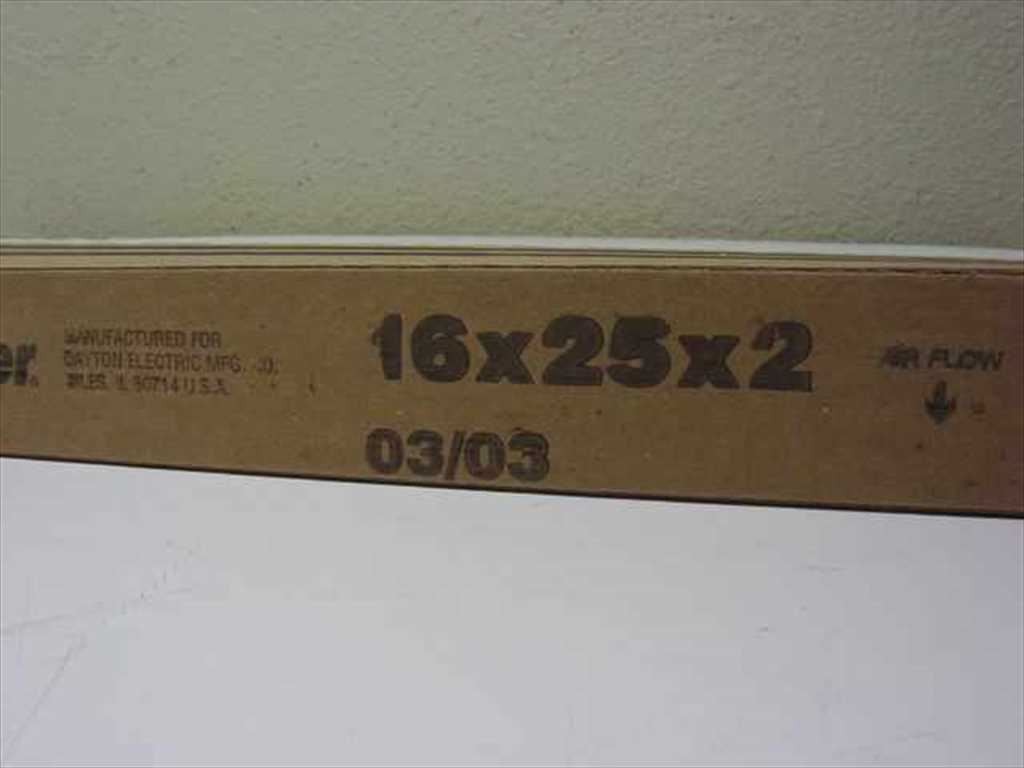 Air Handler 1W102 Disposable Air Filter 16x25x2