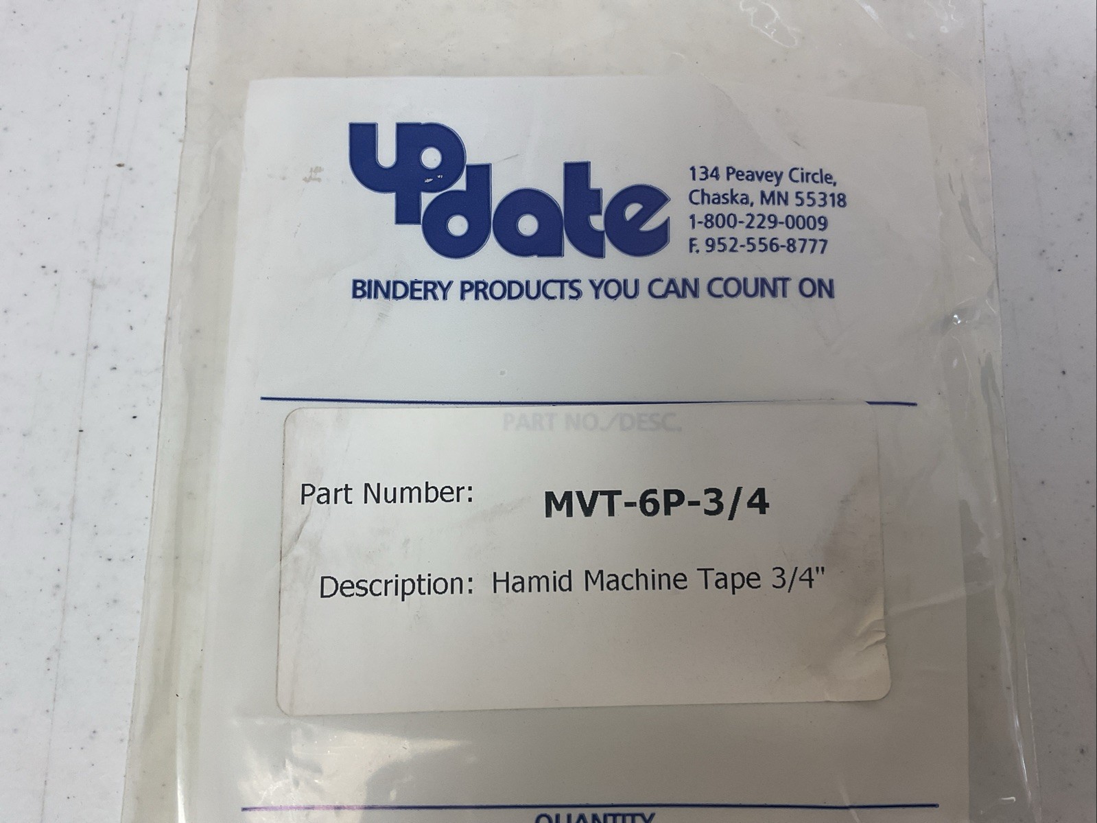 NEW HABASIT UPDATE MVT-6P-3/4 HAMID MACHINE TAPE 3/4”, FREE SHIPPING