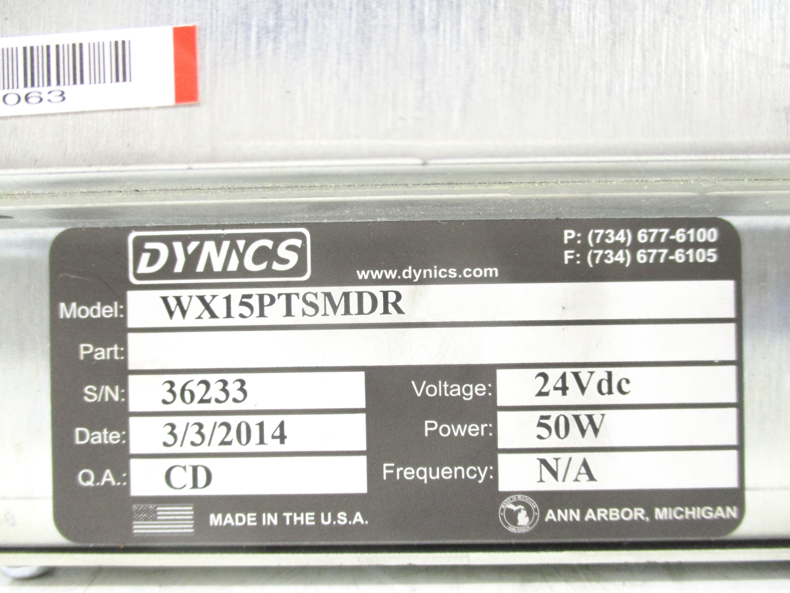 DYNICS WX15PTSMDR NSNP