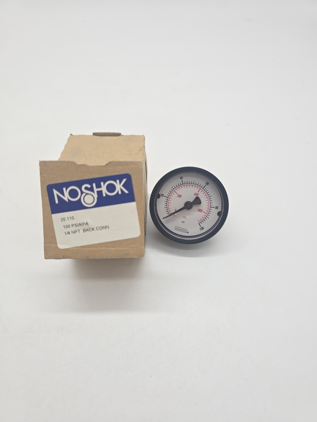 Noshok 20.110 Pressure Gauge 20110 1/4 NPT PSI 0-60 0-400 kPa