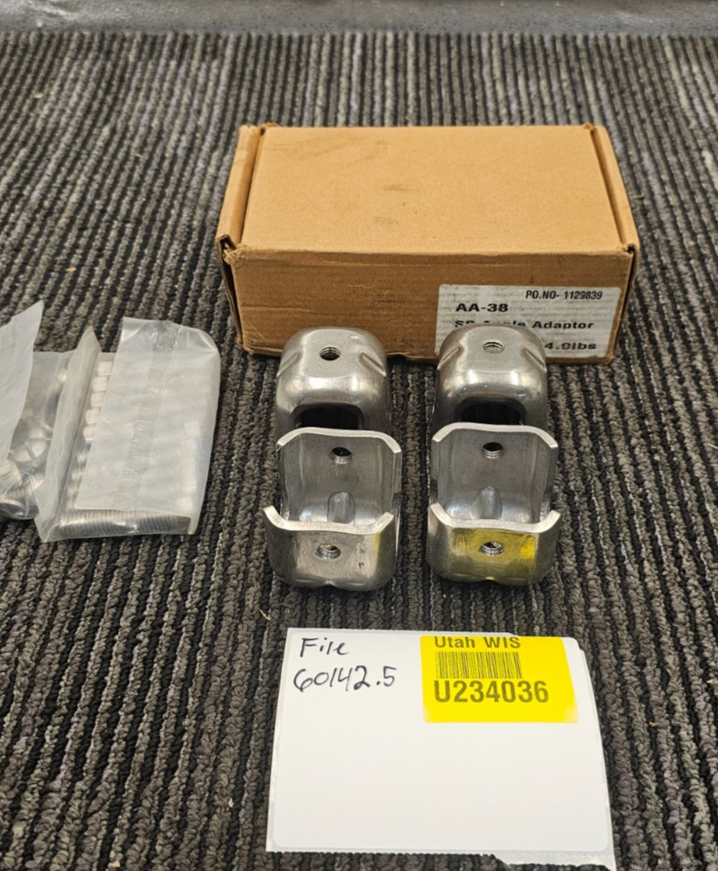 (QTY 10) AA-38 Stainless Steel SS Angle Adaptor Assembly