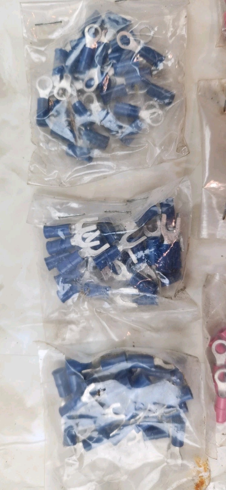 Random Sizes Yellow Blue Red Fork & Ring & Other Terminal Connectors Approx 300