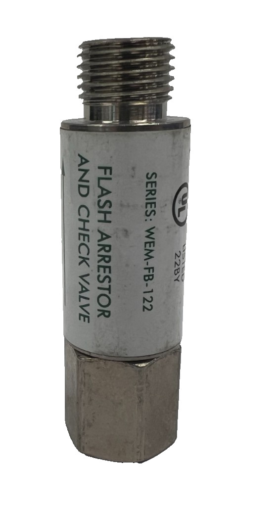 WELDMARK WEM-FB-122 FLASH ARRESTOR AND CHECK VALVE 9/16″-18 125 PSIG