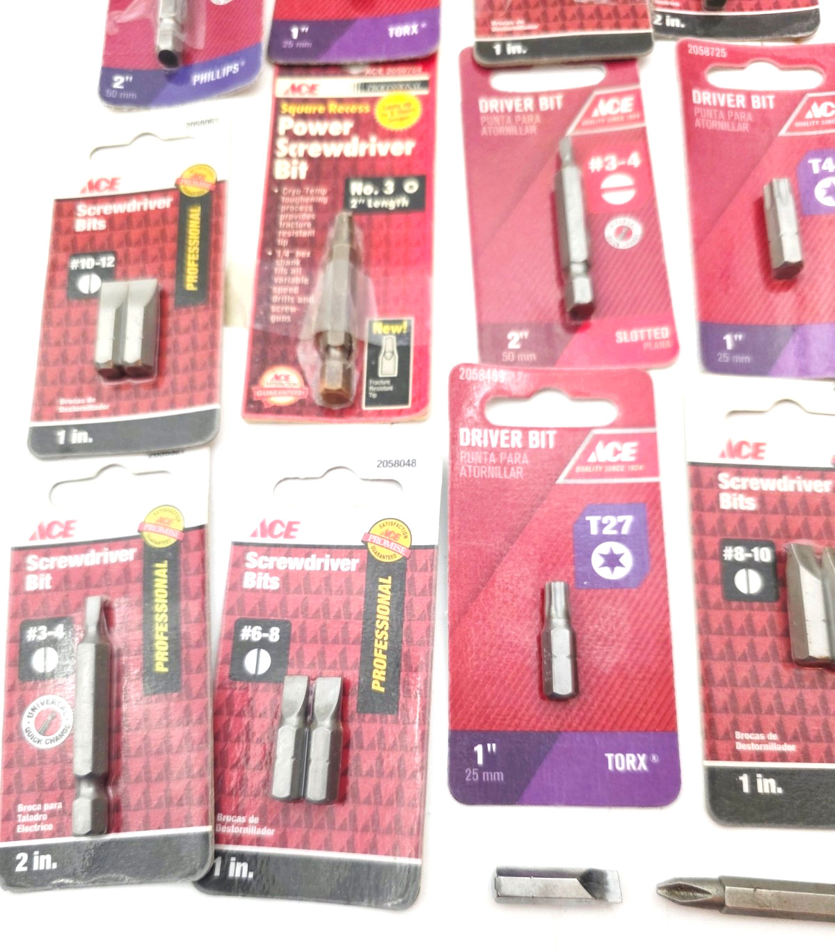 Lot of Ace Hardware Driver Bits Assorted Types & Sizes