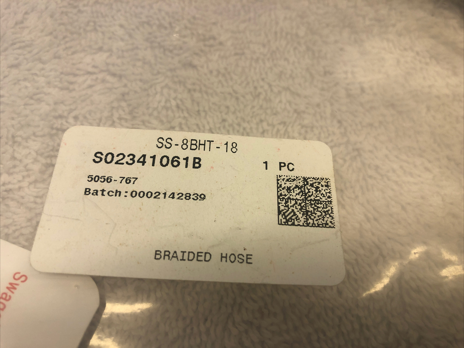 Swagelok SS-8BHT-18 PTFE-Lined Stainless Steel Braided Hose Assy 1/2″ (3461)