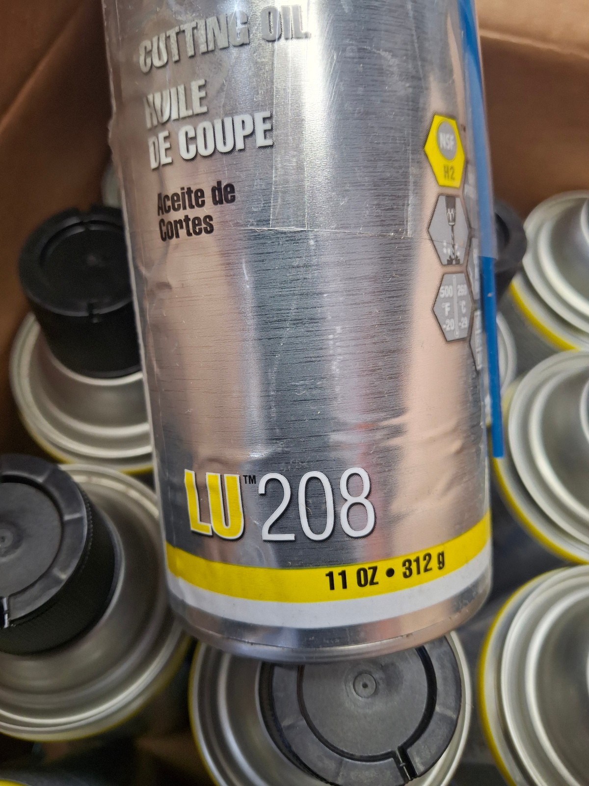 12 QTY. Sprayon LU208 Cutting Oil Fluid 11 oz Aerosol, Petroleum BaseSC0202000