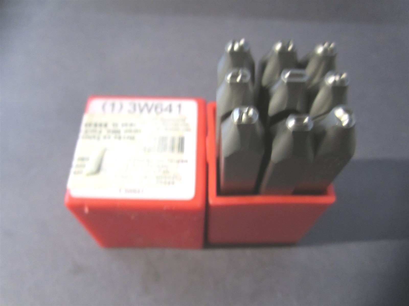 (3W641) 1/8″ x 2-3/4″ 0-9 Number Steel Hand Stamp Set