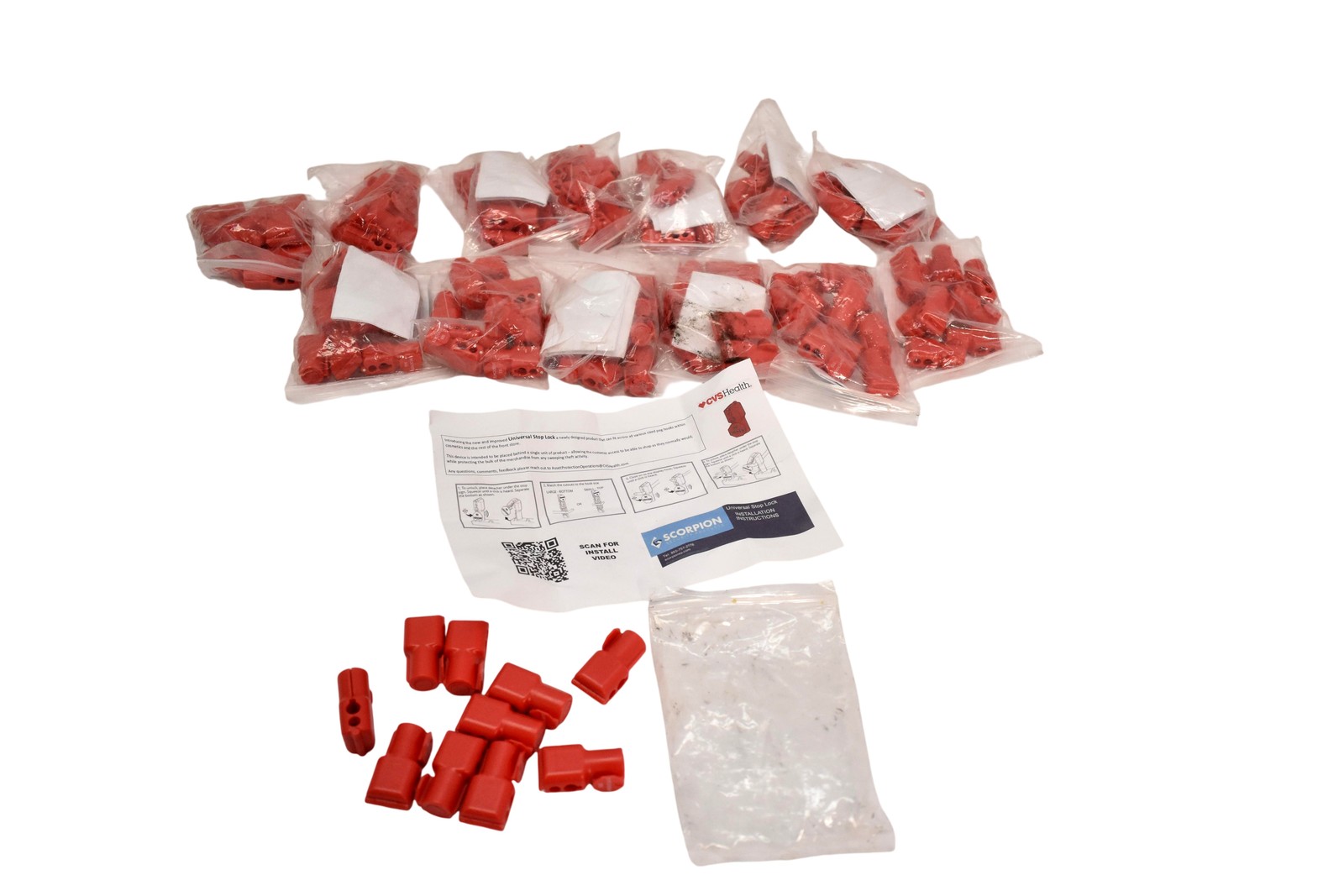 Scorpion Retail Security Stop Lock See Associate Anti-Theft 140 Piece