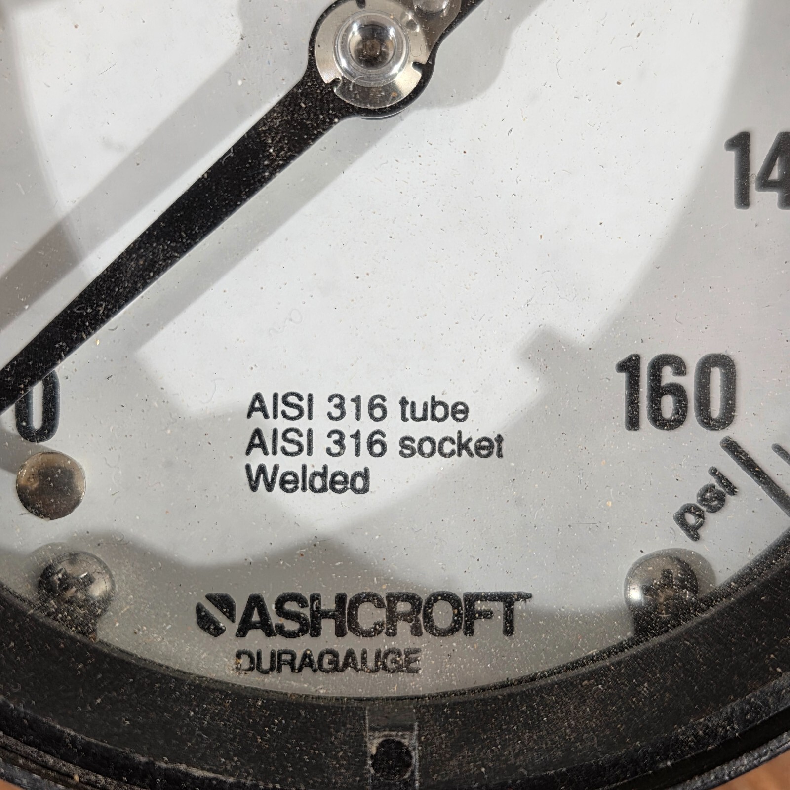 Ashcroft Duragauge 0-160 PSI Pressure Gauge NOS never used