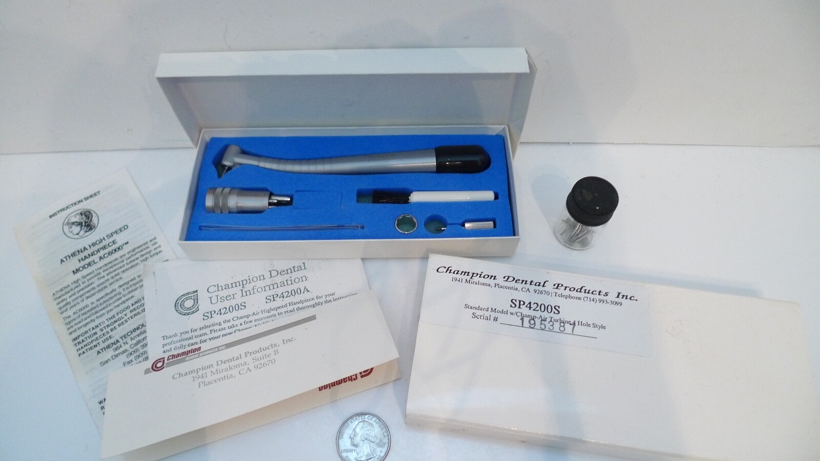 Athena Champion Ac6000 Turbine High Speed Dental Hand piece 4 Hole Style !!!