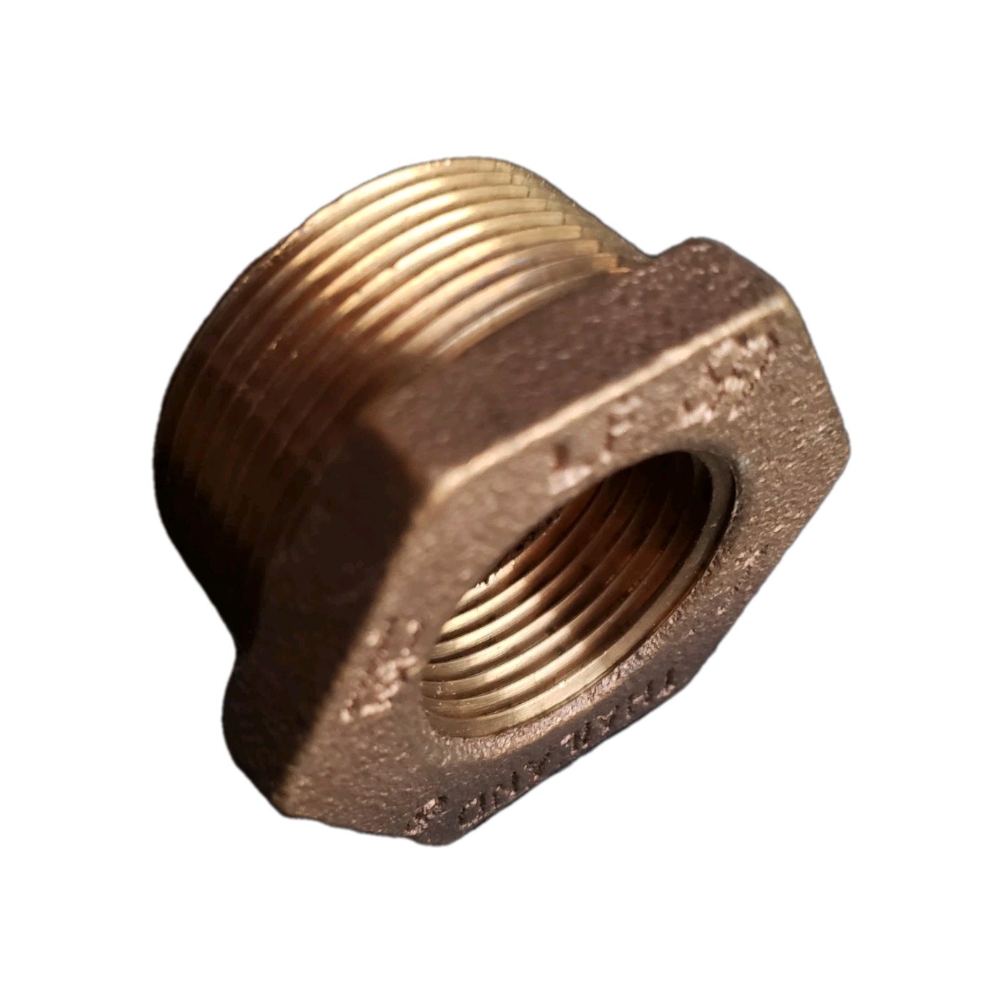 Brass Hex Reducing Bushing 1-1/2″ Male Threaded NPT x 1″ Female Threaded NPT