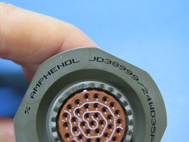 AMPHENOL D38999/24WD35PN Qty of 1 per Lot 37 Position Circular Connector Rece