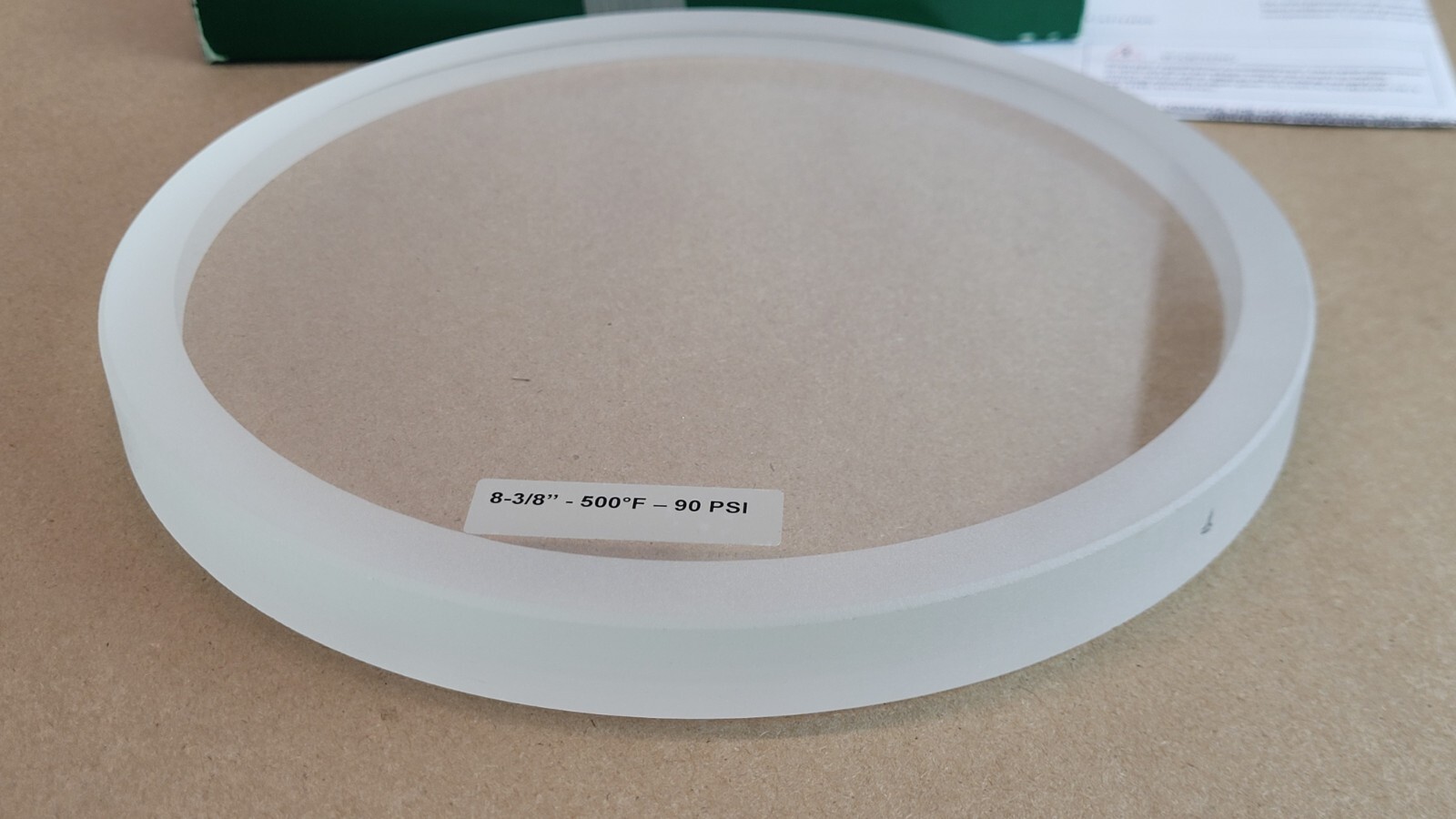 Borosilicate High Pressure Tempered Sight Glass 3/4″ x 8-3/8″ 500F 90PSI