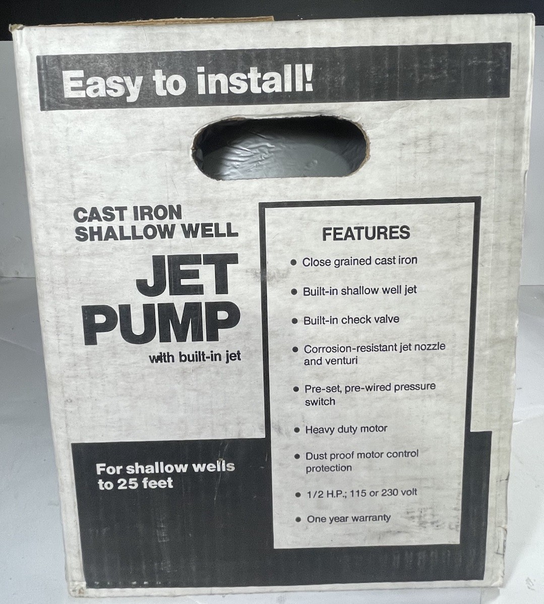 NEW FLOTEC 1/3 HP, 115V CAST IRON 25 Feet SHALLOW WELL JET PUMP FP4101-01