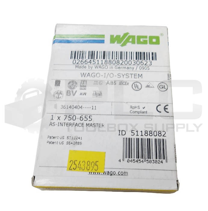 NEW SEALED WAGO 750-655 AS-INTERFACE MASTER