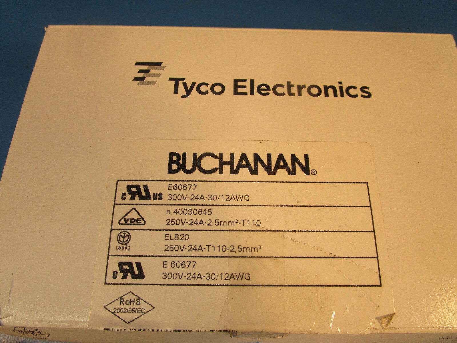 BOX OF 50 TYCO ELECTRONICS 282856-3, Buchanan PCB Terminal Blocks, Header