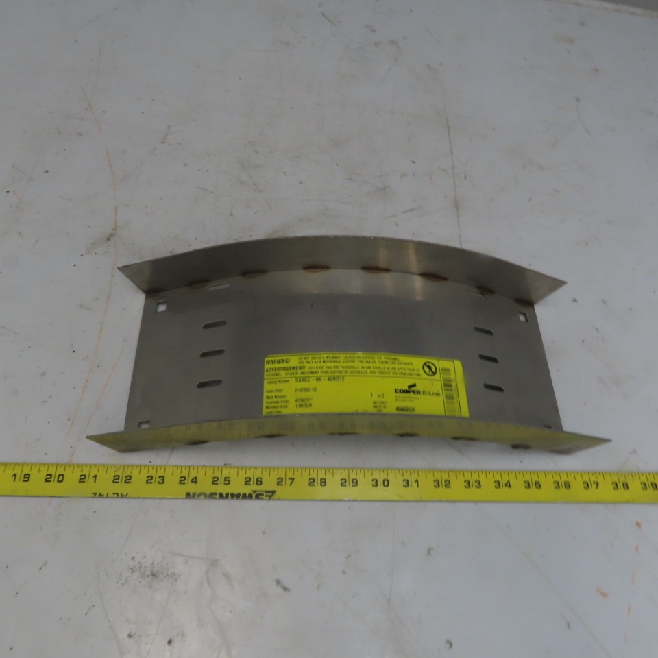 B-Line SS6CC-06-45V012 Stainless Steel Outside 45° 6″W Cable Tray