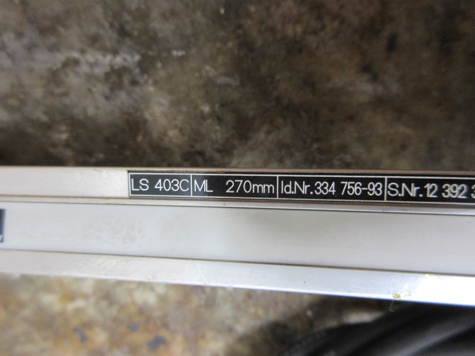 HEIDENHAIN LS403 ML 270MM ID NR 334 756-93 LINEAR SCALE GLASS ENCODER
