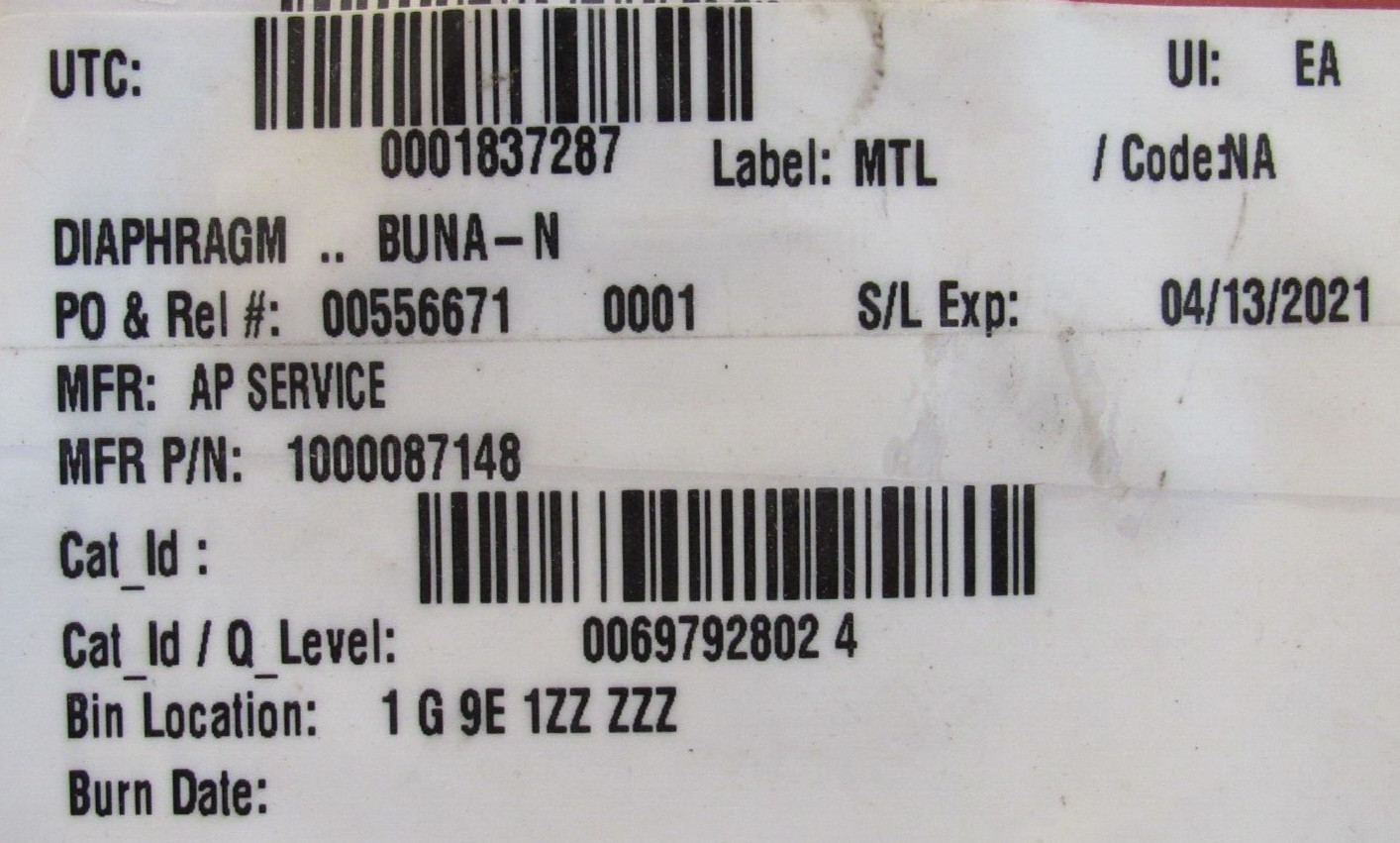 NEW LOT OF 7 A.P. SERVICES 6139802 DIAPHRAGM 1000087148
