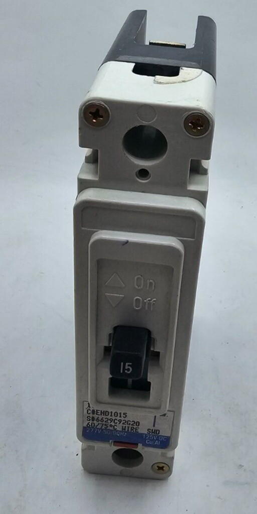 Cutler Hammer 1-Pole Industrial Circuit Breaker Series C 15A EHD 14K