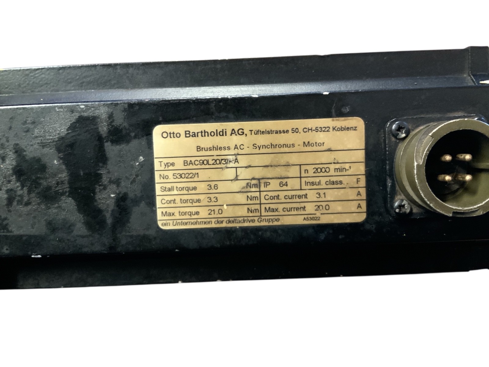 OTTO BARTHOLDI BAC90L20/3/RA 20.0A UNMP