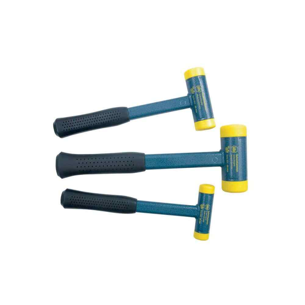 Wiha 80290 3 Piece Dead Blow Hammer Set, Polyurethane Replaceable Faces