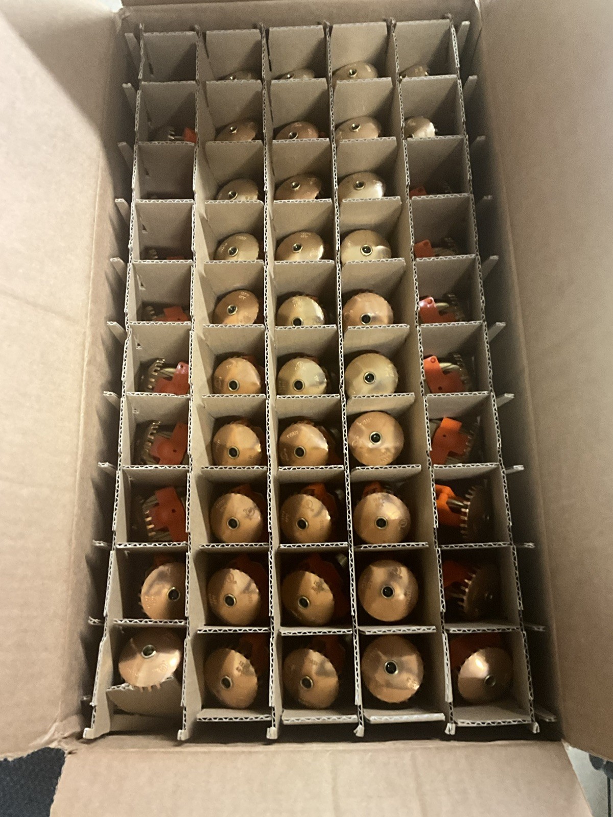 New Lot of 50 Tyco TY5831 EL0231FRB sprinkler head upright for sprinkler syst.