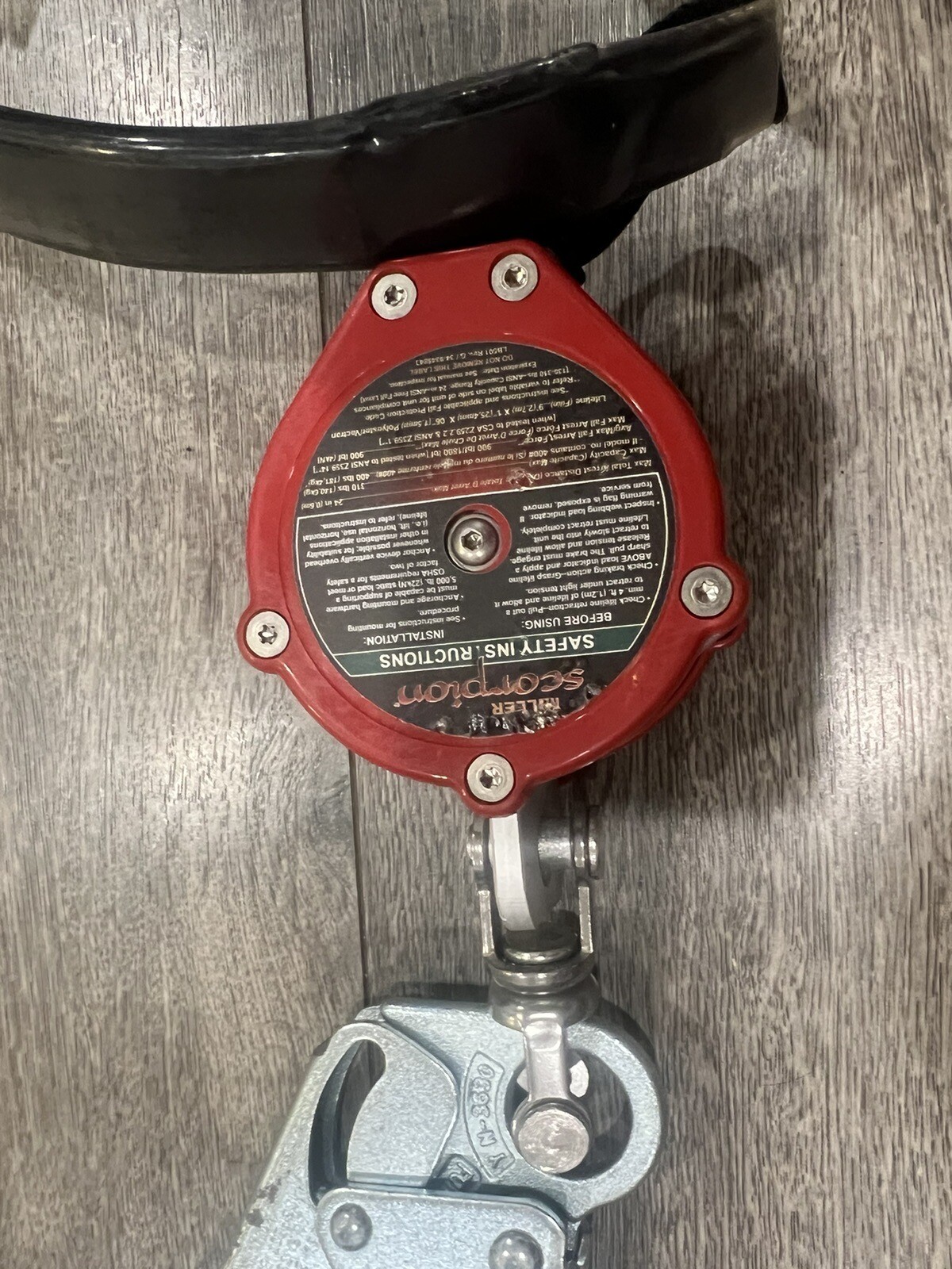 Miller Honeywell Scorpion Fall Limiter 6ft SRL 400lb Lanyard w/ Snap Hooks