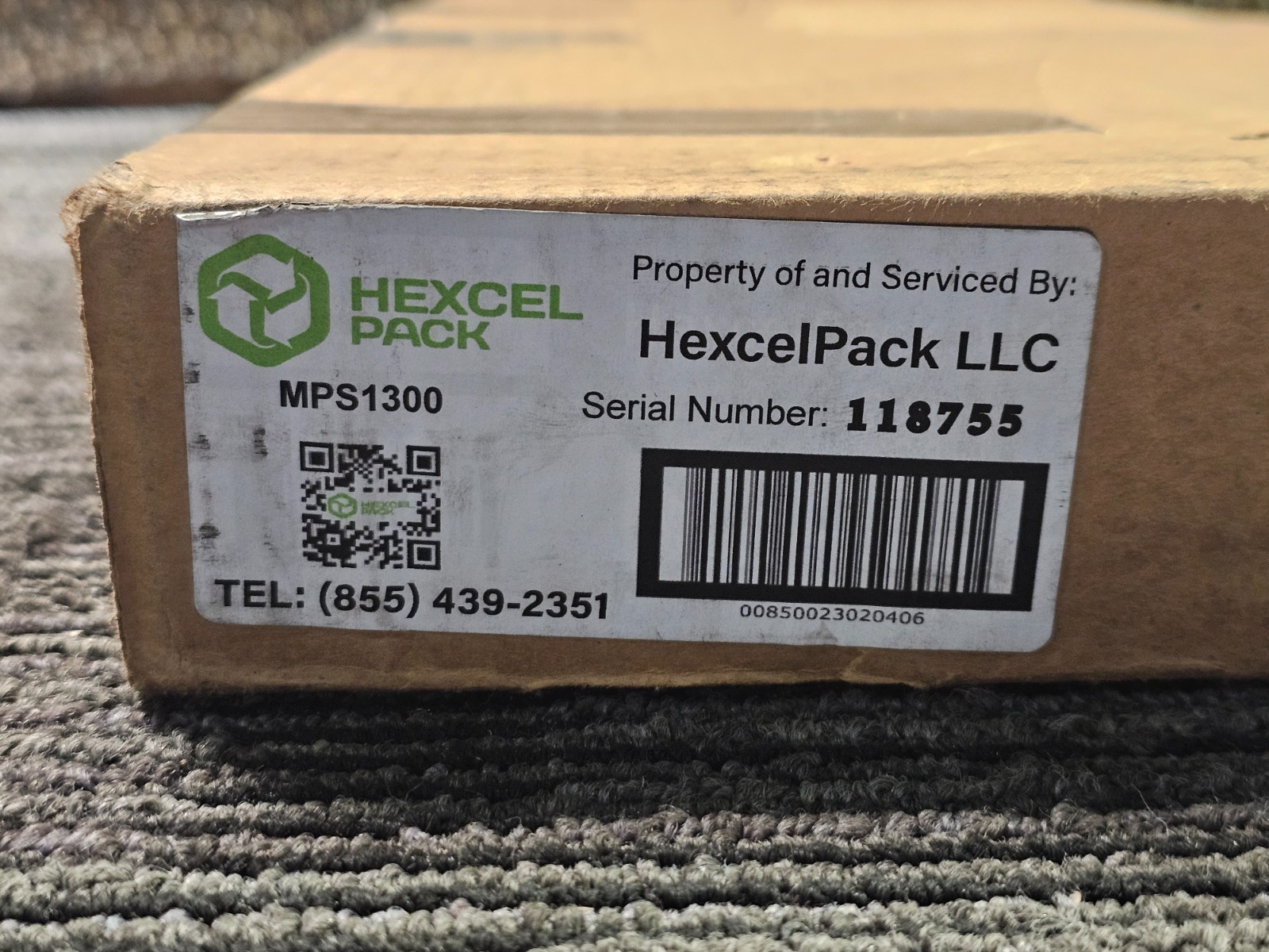 HexelPack MPS1300 Aluminum Mini Packing Station Silver Fits 15″ Paper Rolls