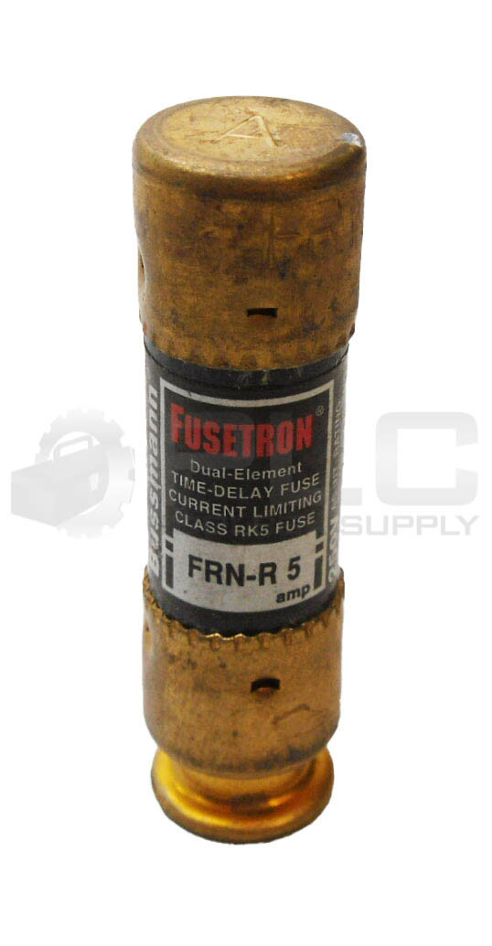 LOT OF 6 NEW BUSMANN FRN-R-5 TIME DELAY FUSE 5A 250VAC