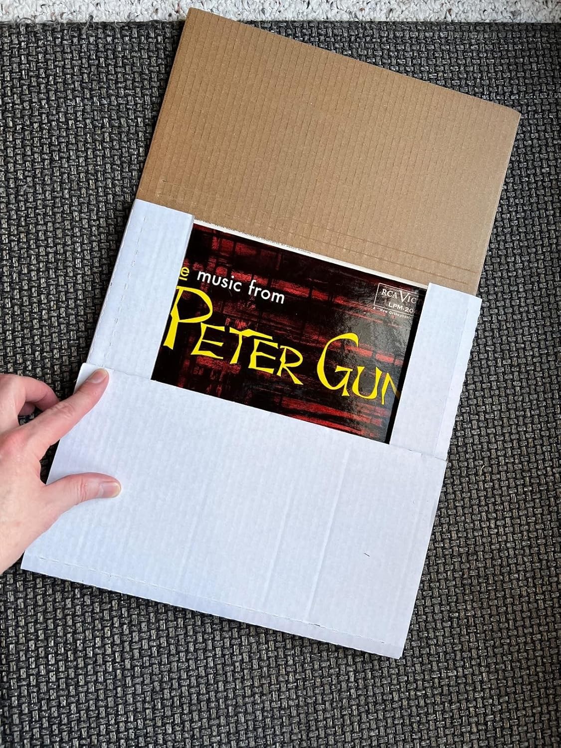 Vinyl Record White LP Shipping Boxes Set 12.5″ x 12.5″ x 1″ Record Mailers