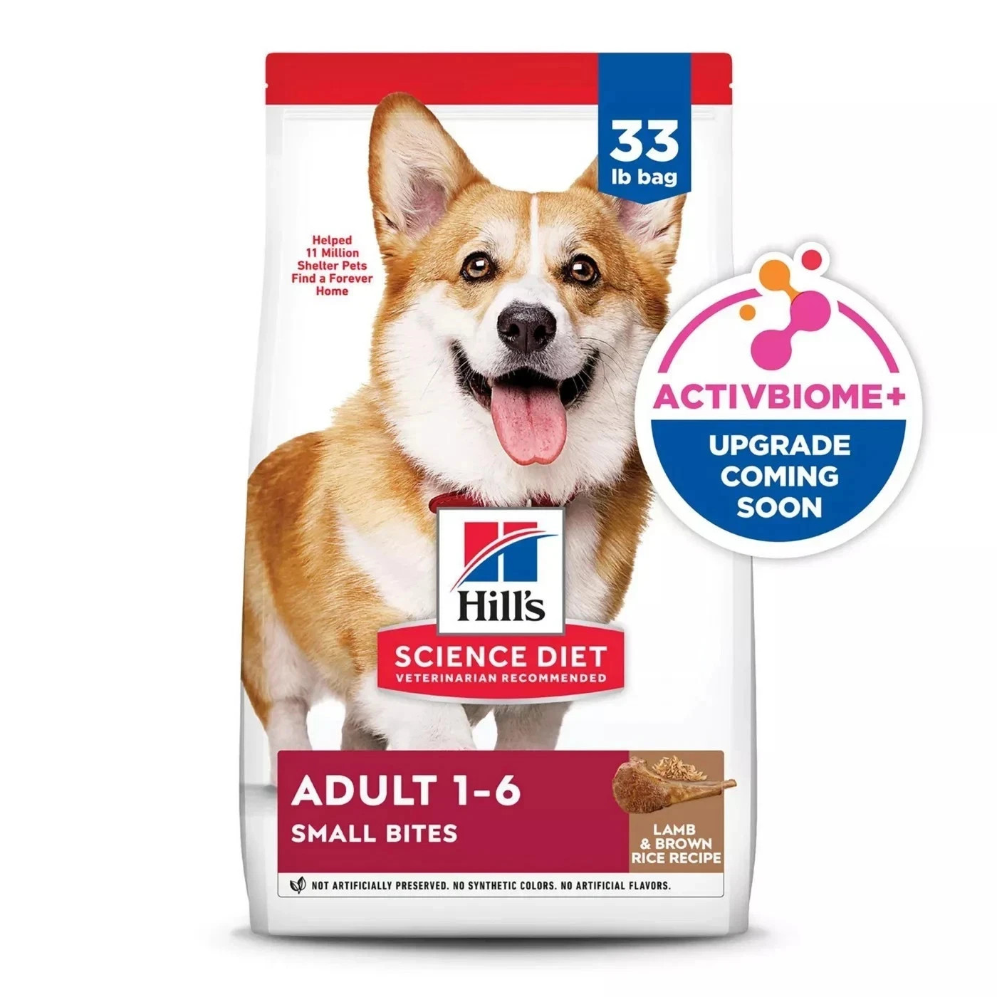 Hill’s Science Diet Small Bites Adult Dry Dog Food – Lamb & Brown Rice, 33 Lb